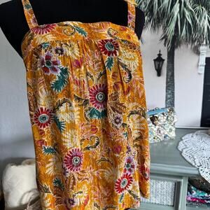 Willow & Root oot yellow floral top